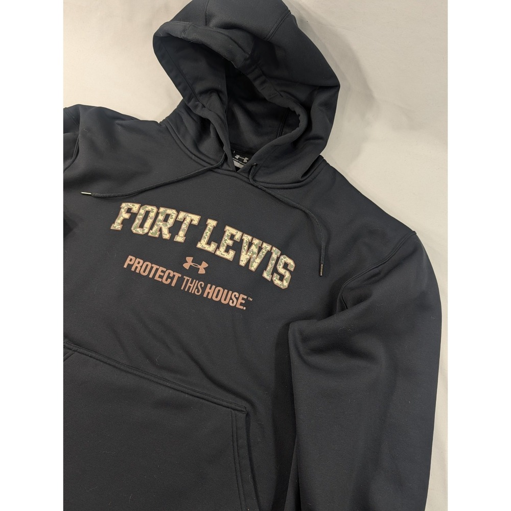 Under Armour Fort Lewis Protect This House Pullover Hoodie Black Size Large Mens